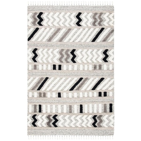Safavieh 4 x 6 ft. Casablanca 526A Hand Knotted Rectangle Area Rug Ivory & Black CSB526A-4